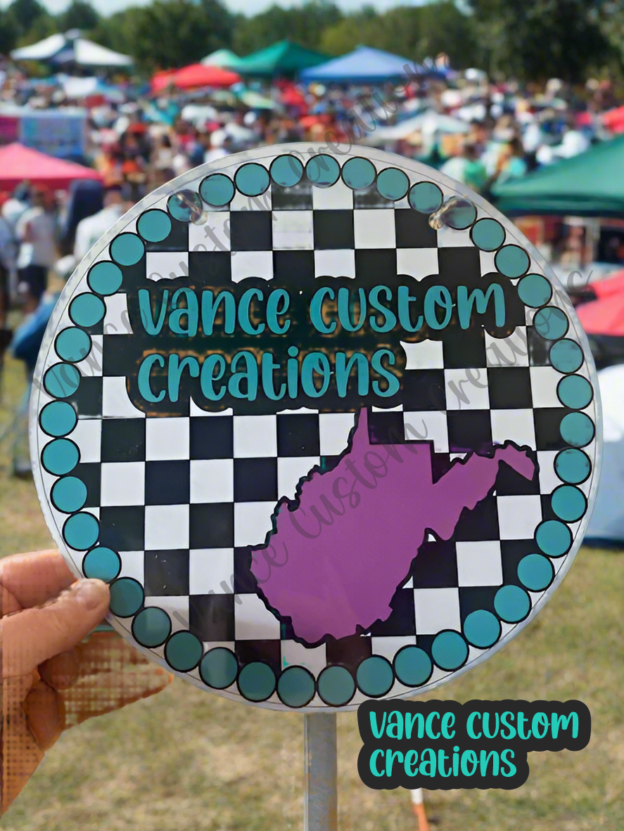 Metal Vendor Display Sign