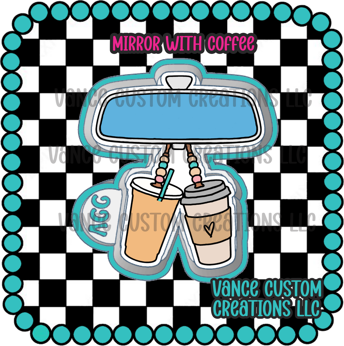 Mirror with Coffee Freshie Mold