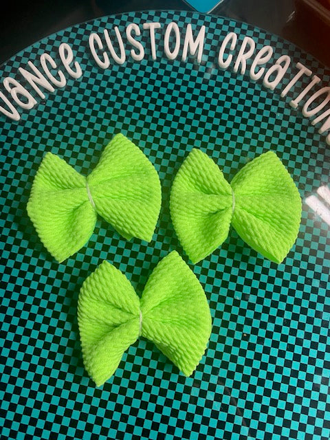 Neon Green Freshie Bow
