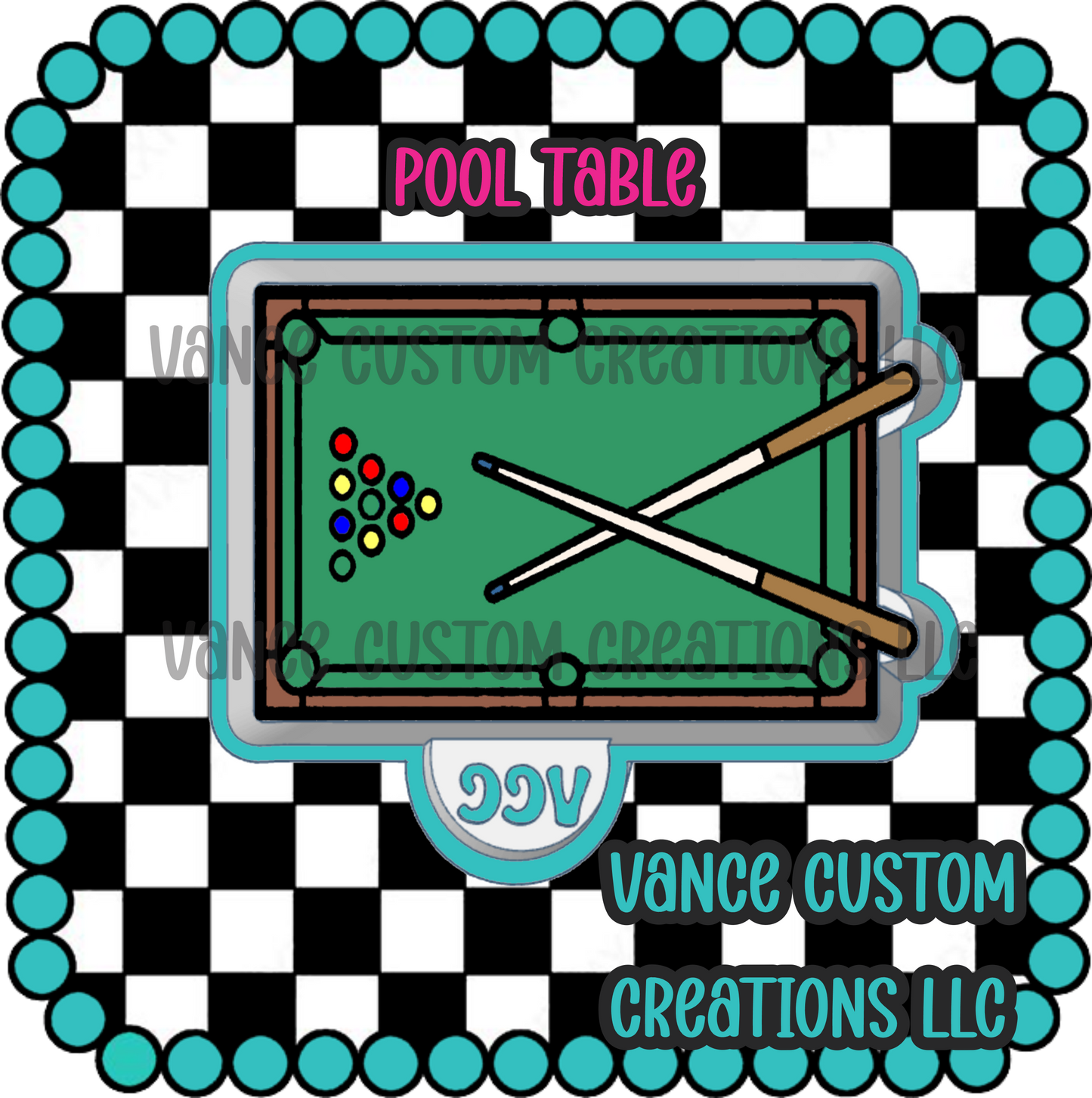 Pool Table Freshie Mold