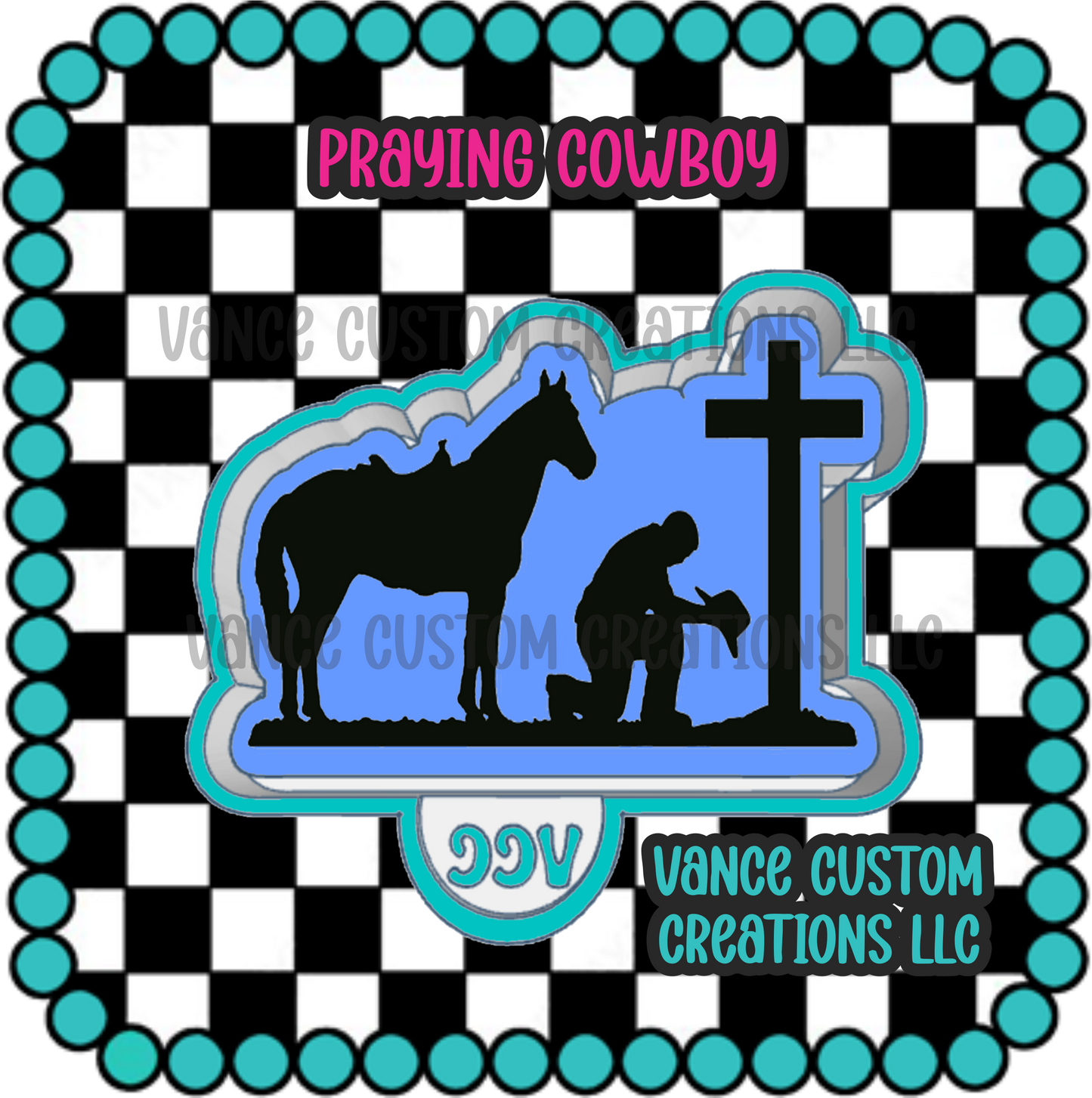 Praying Cowboy Freshie Mold