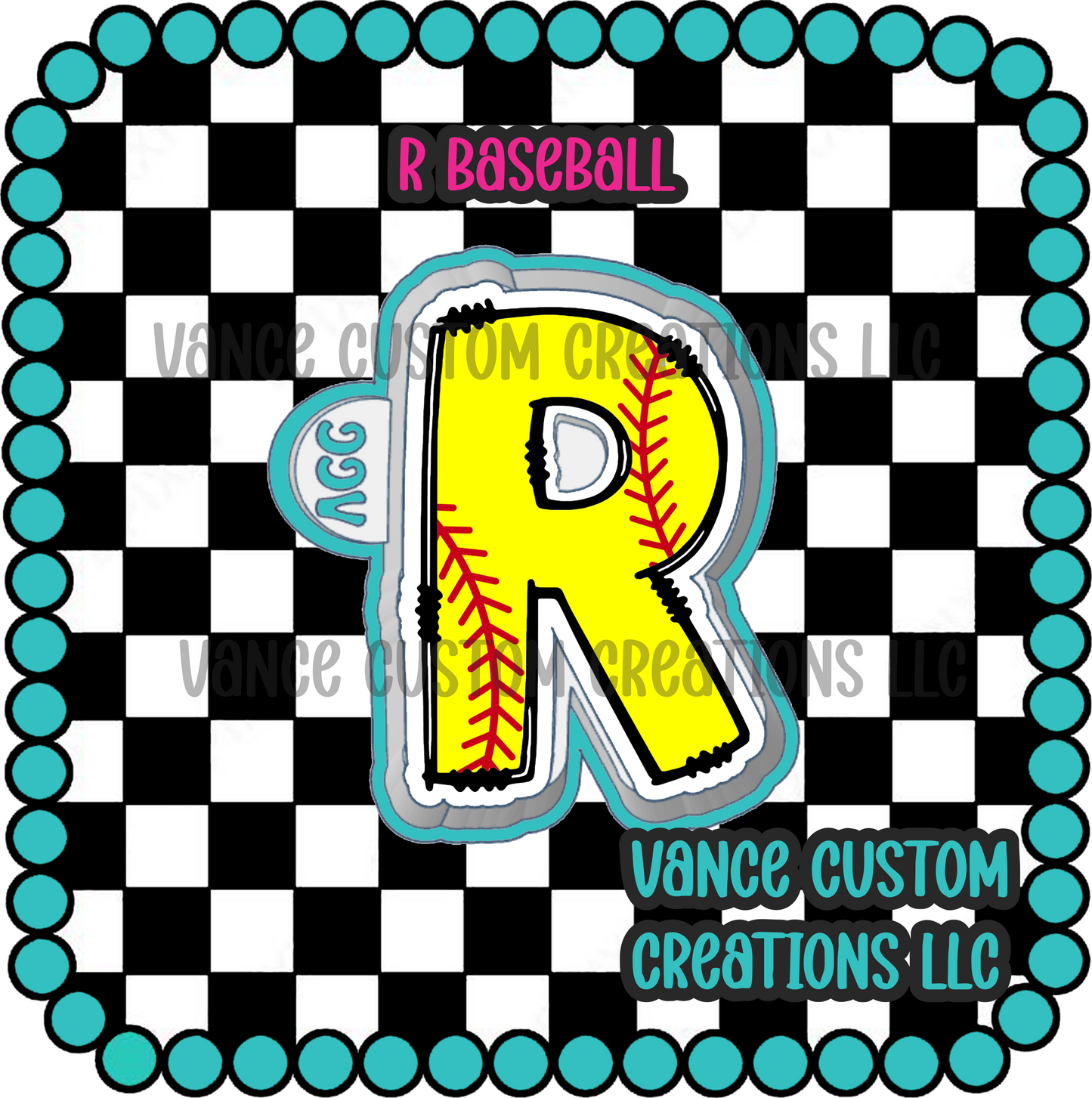 R Baseball Freshie Mold