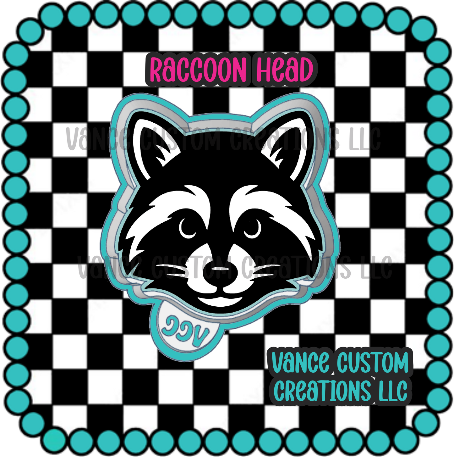 Raccoon Head Freshie Mold