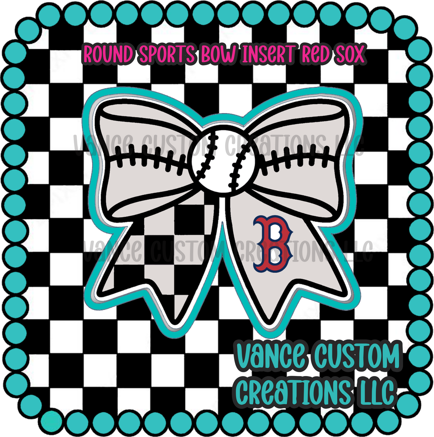 Round Sports Bow Freshie Mold Inserts