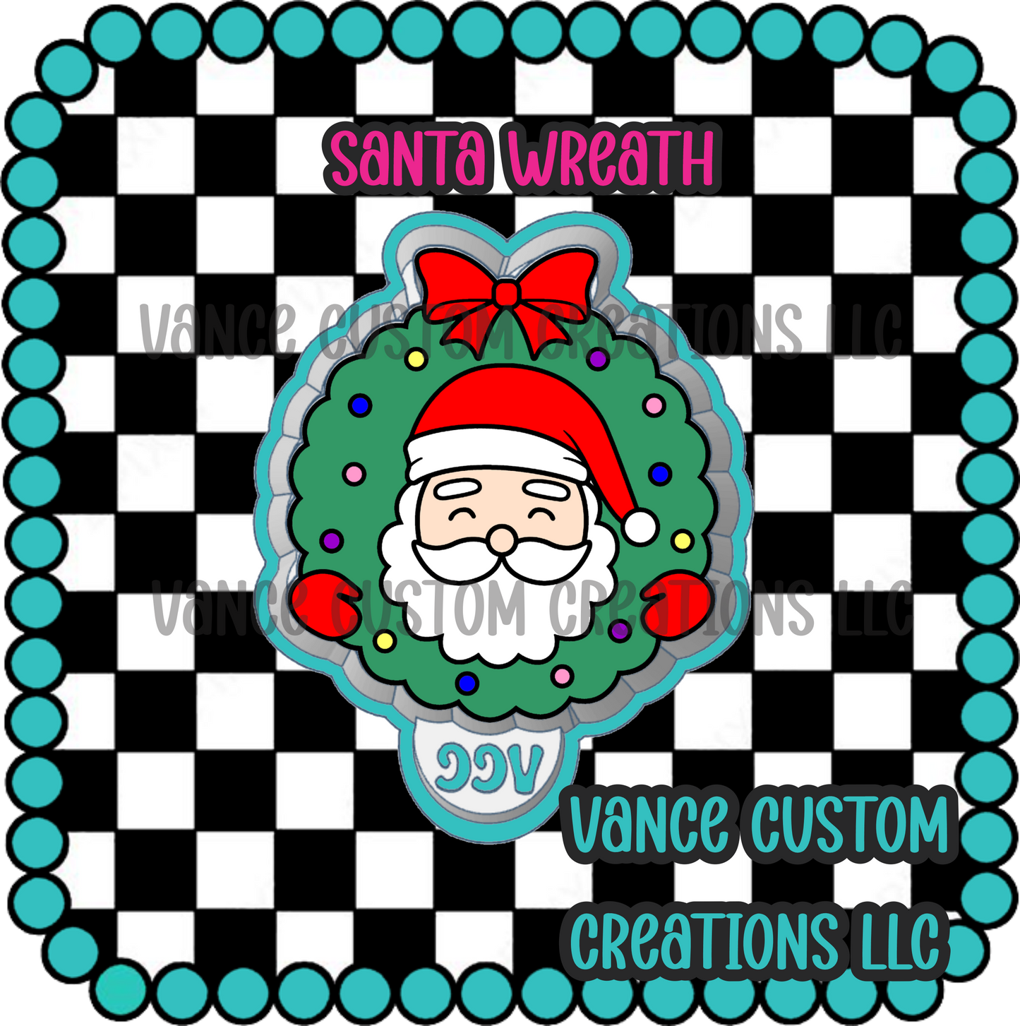 Santa Wreath Freshie Mold