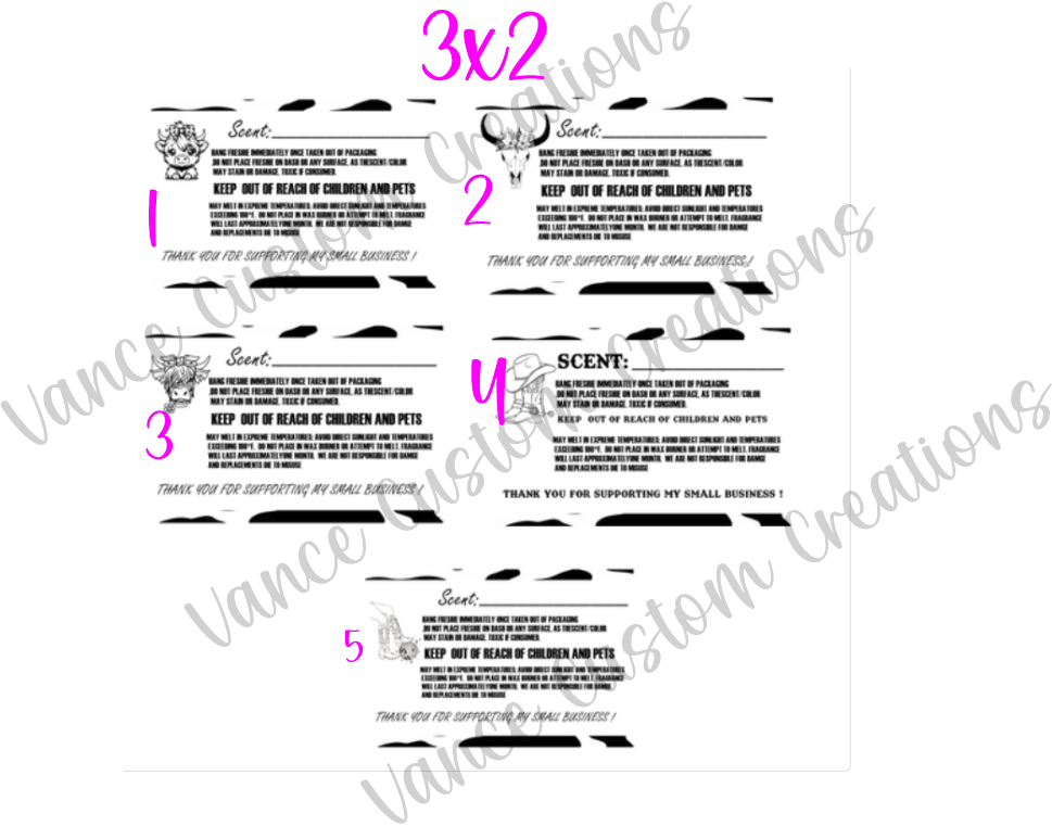 Scent Labels with Warning