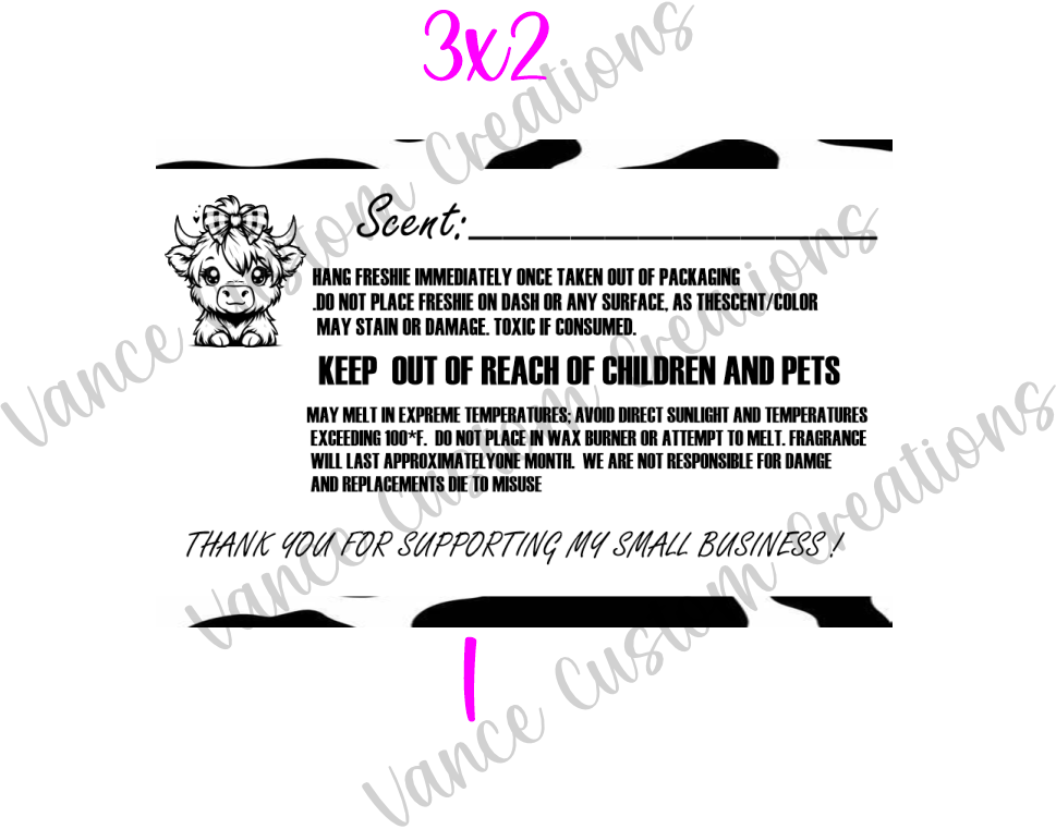 Scent Labels with Warning
