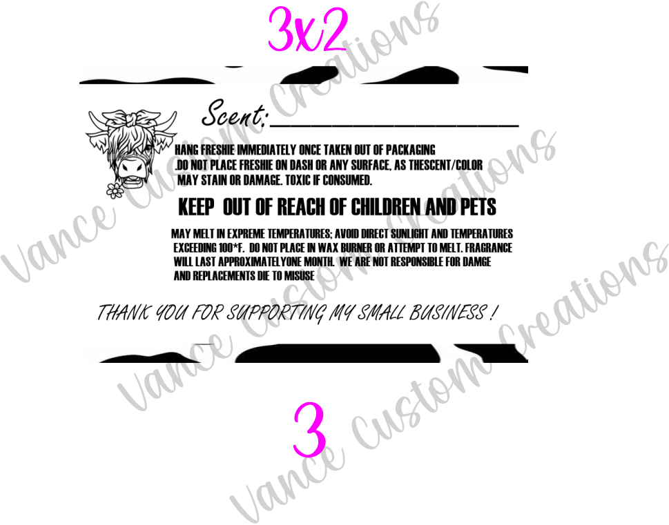 Scent Labels with Warning