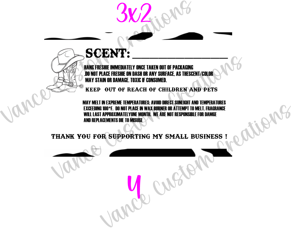 Scent Labels with Warning