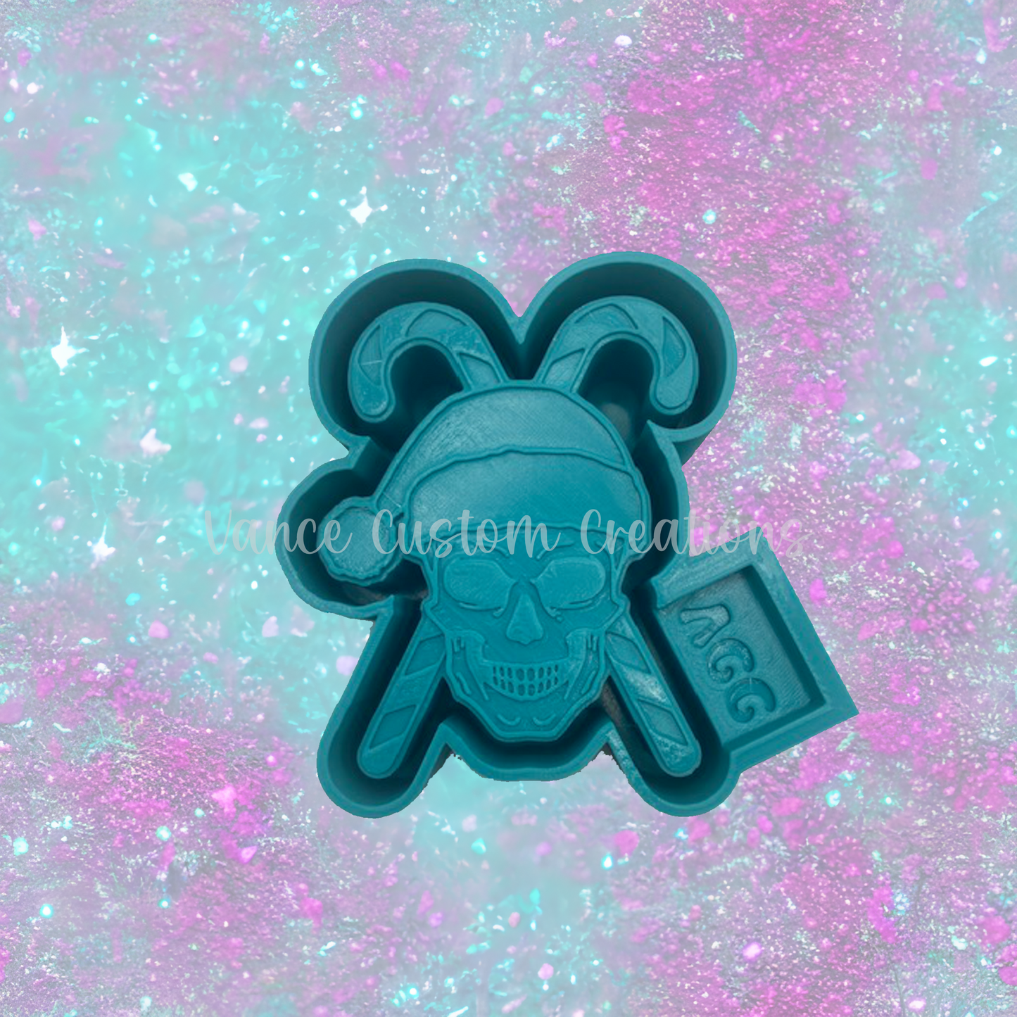 Skeleton Santa Freshie Mold