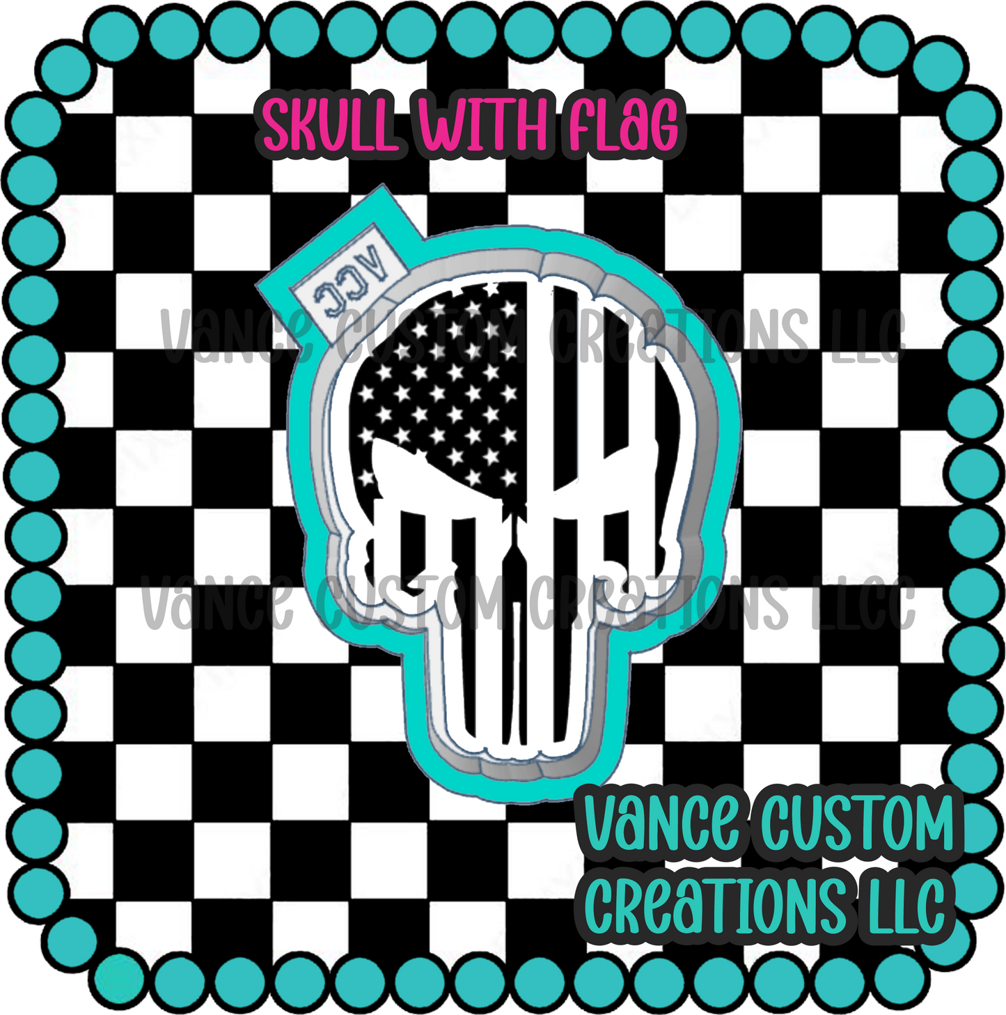 Skull With Flag