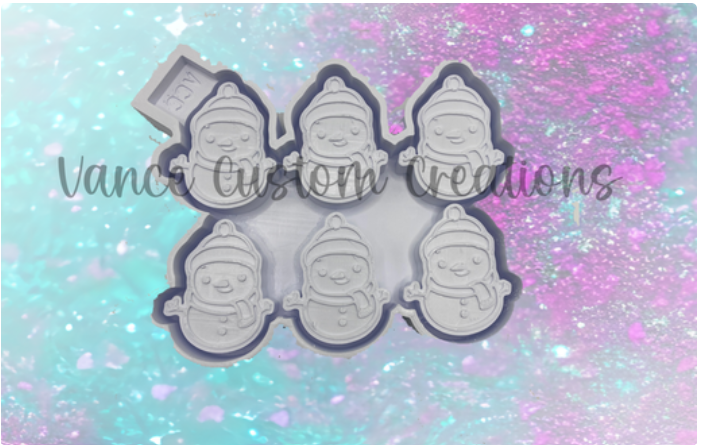 Snowman Wax Melt Mold