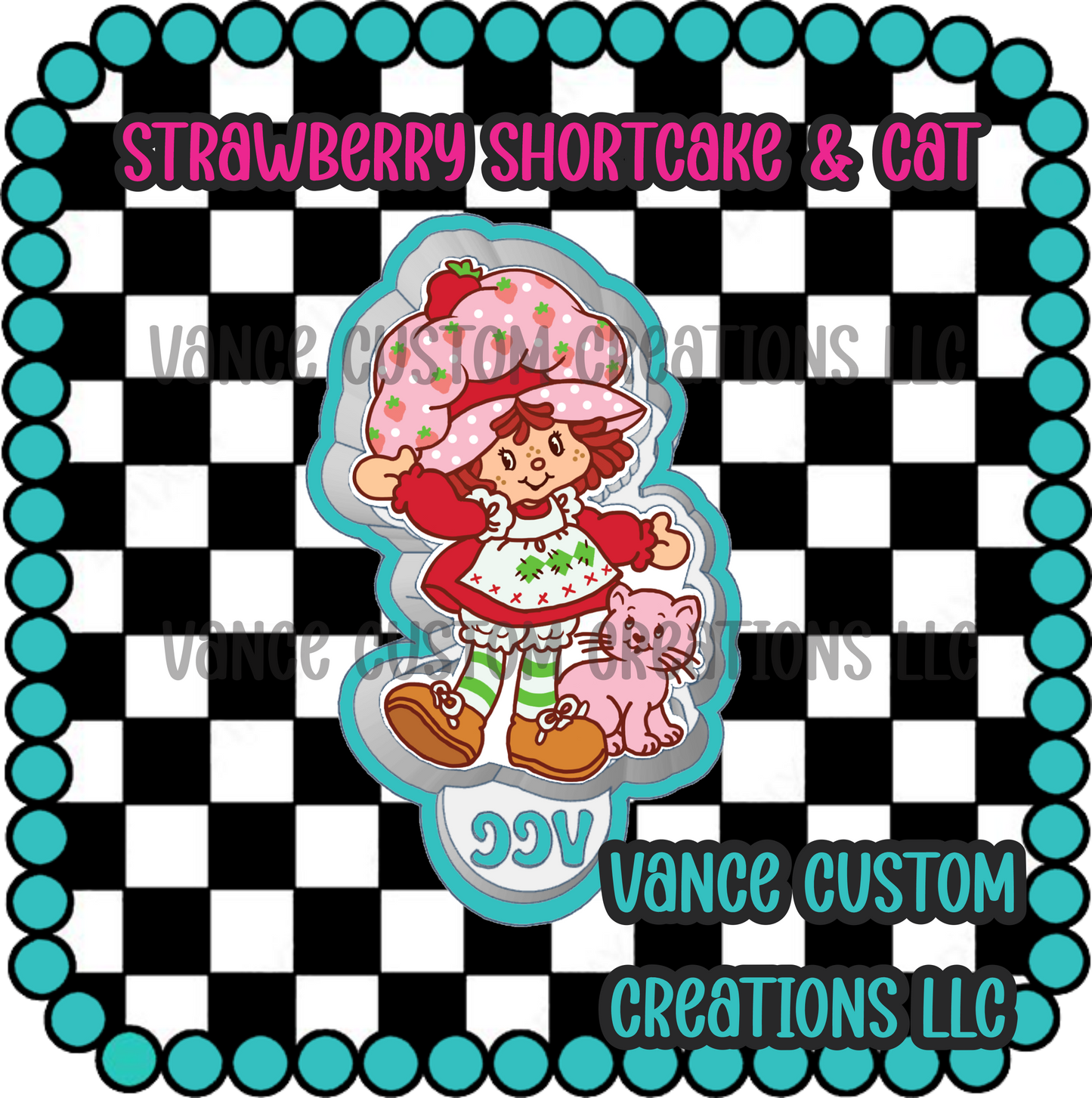Strawberry Shortcake & Cat Freshie Mold