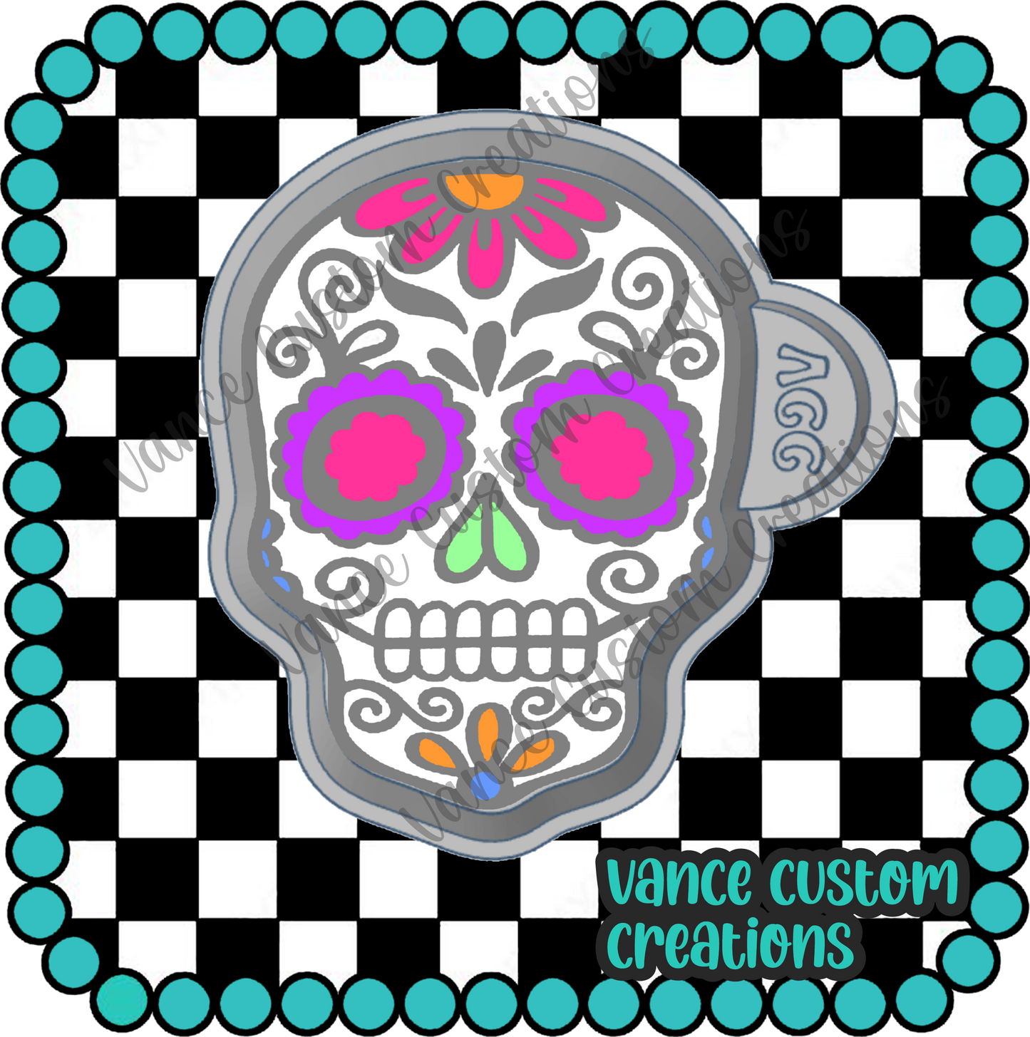 Sugar Skull Freshie Mold