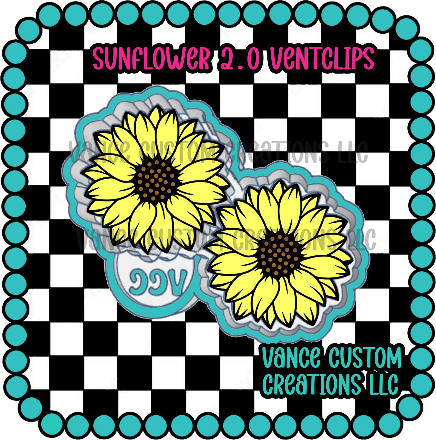 Sunflower 2.0 Ventclip Freshie Mold