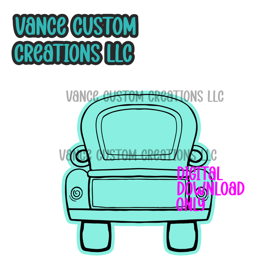 Truck Cardstock Mold SVG