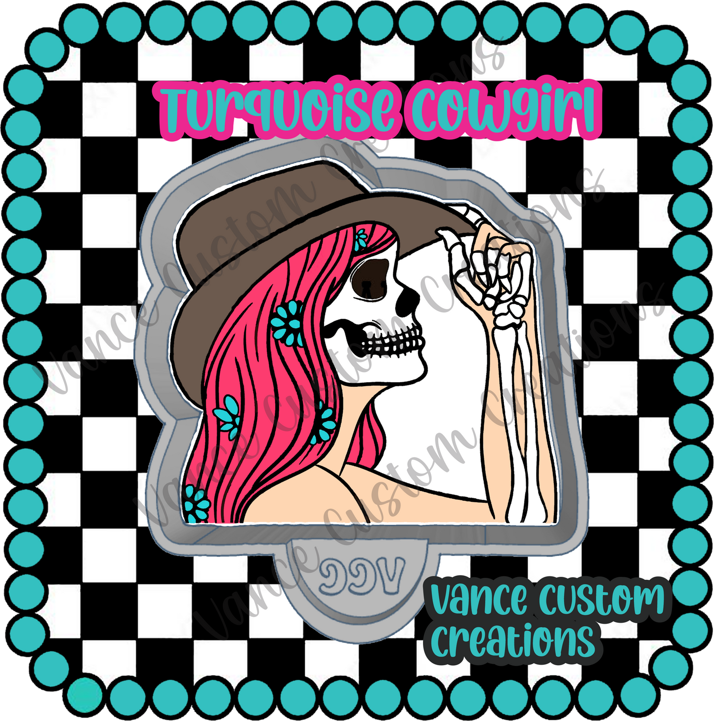 Turquoise Cowgirl Freshie Mold