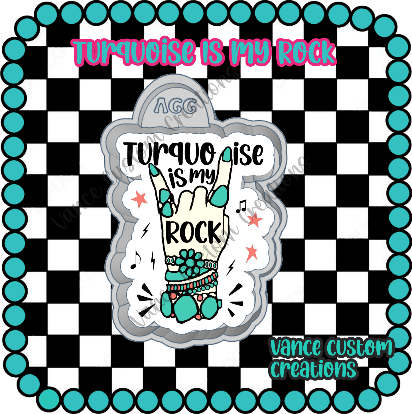 Turquoise Is My Rock Freshie Mold