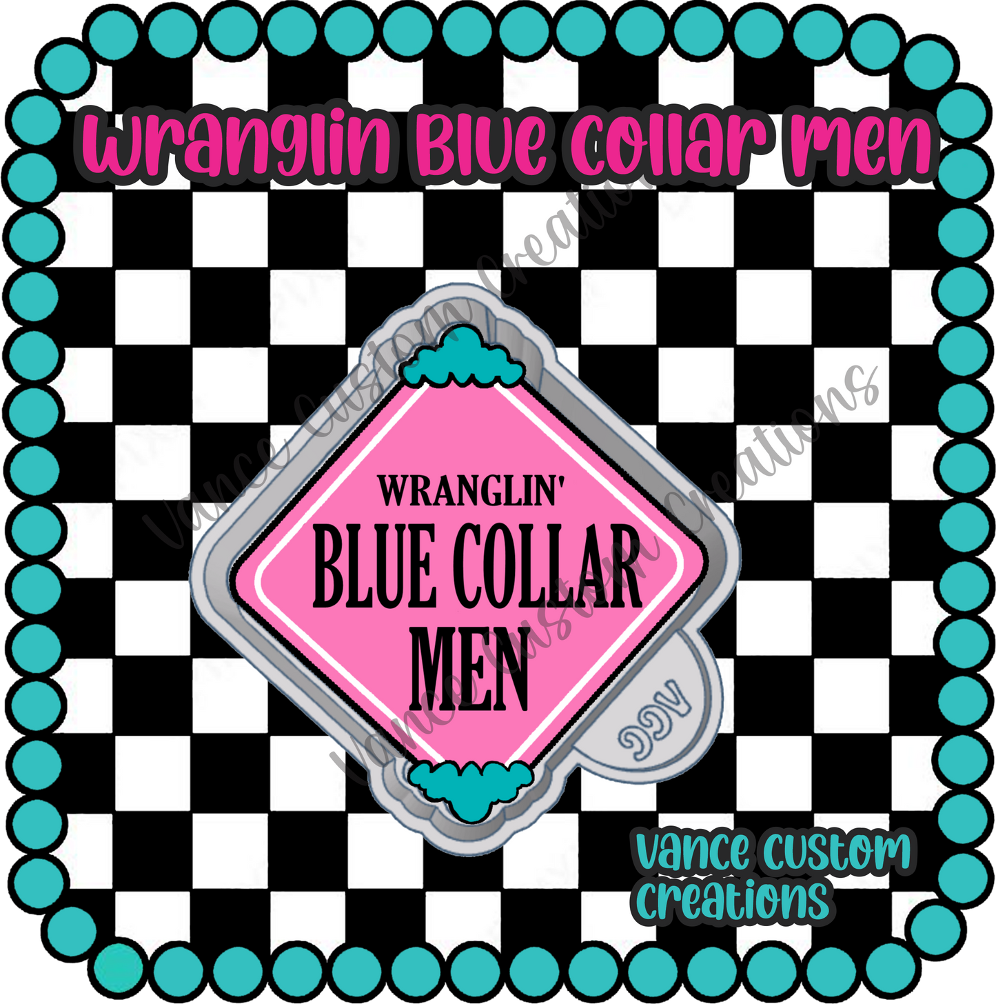 Wranglin Blue Collar Men Freshie Mold