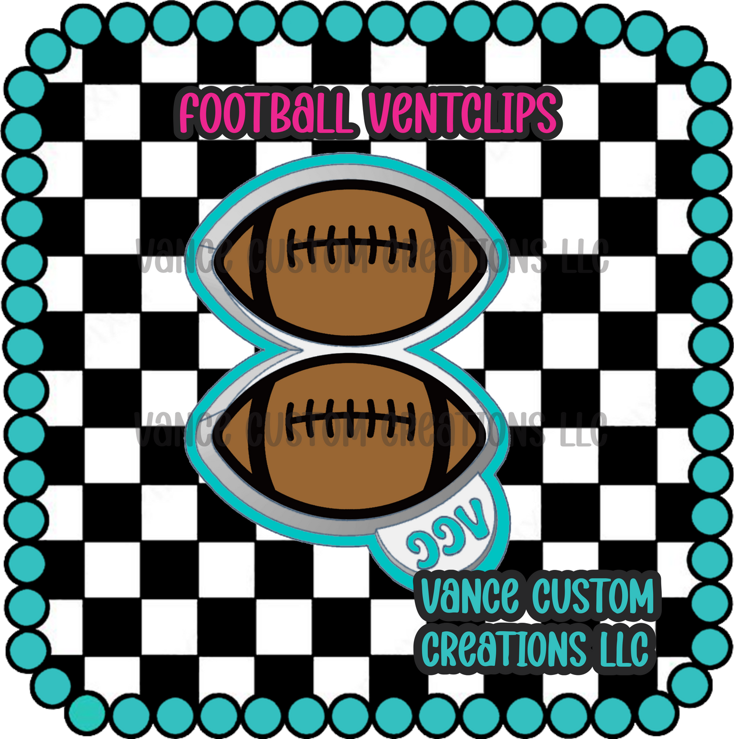 Football Ventclip Freshie Mold