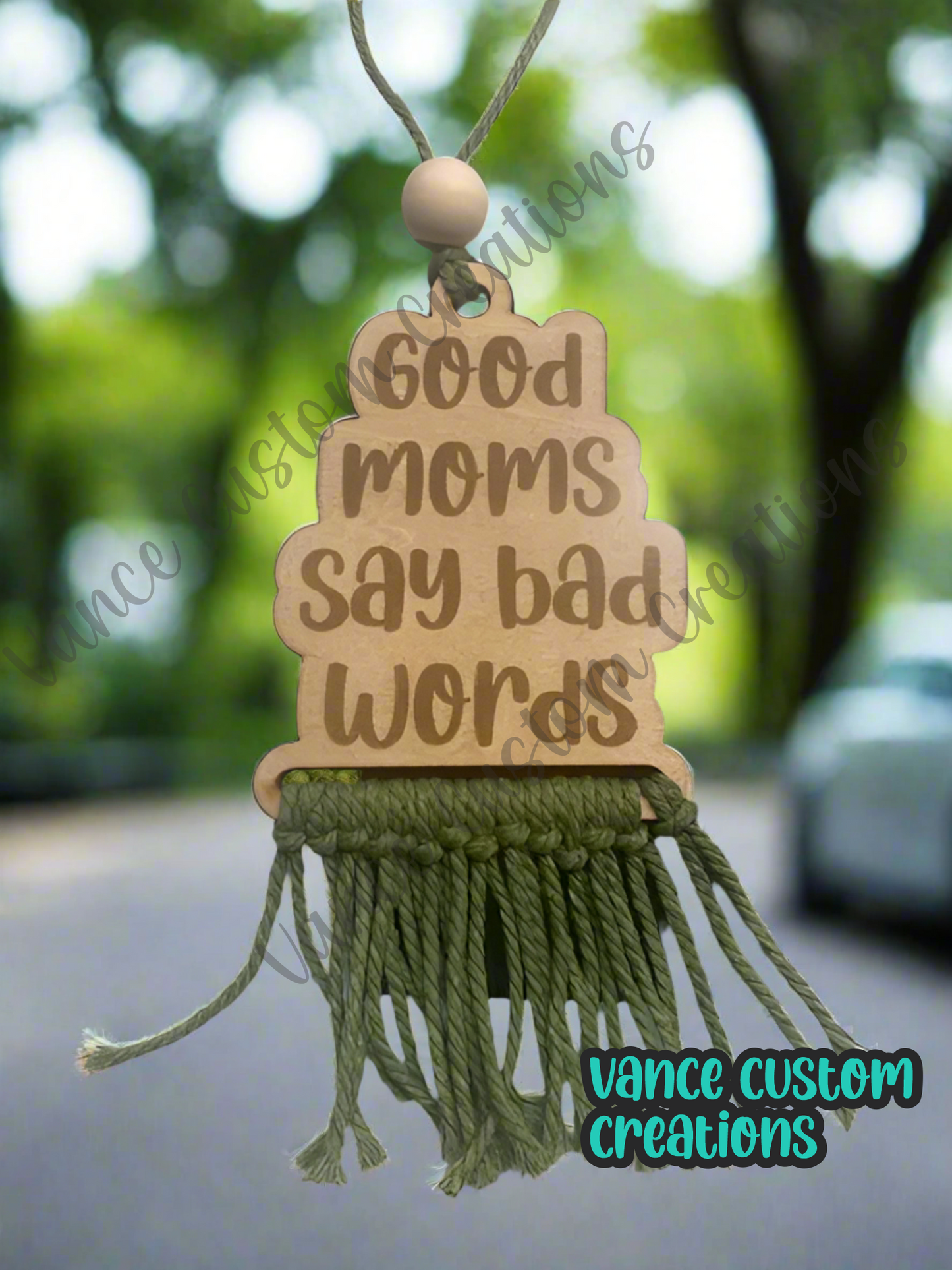 Good Moms Say Bad Words Car Charm