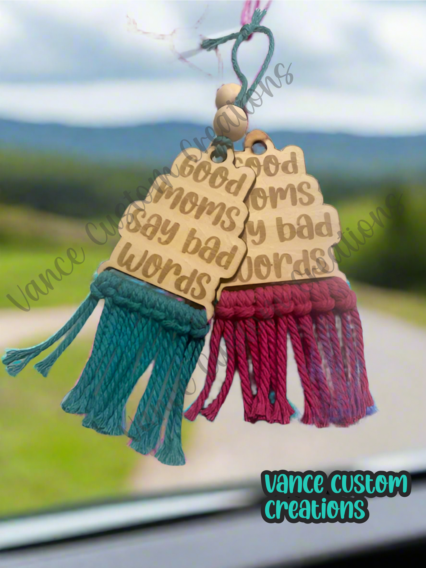 Good Moms Say Bad Words Car Charm