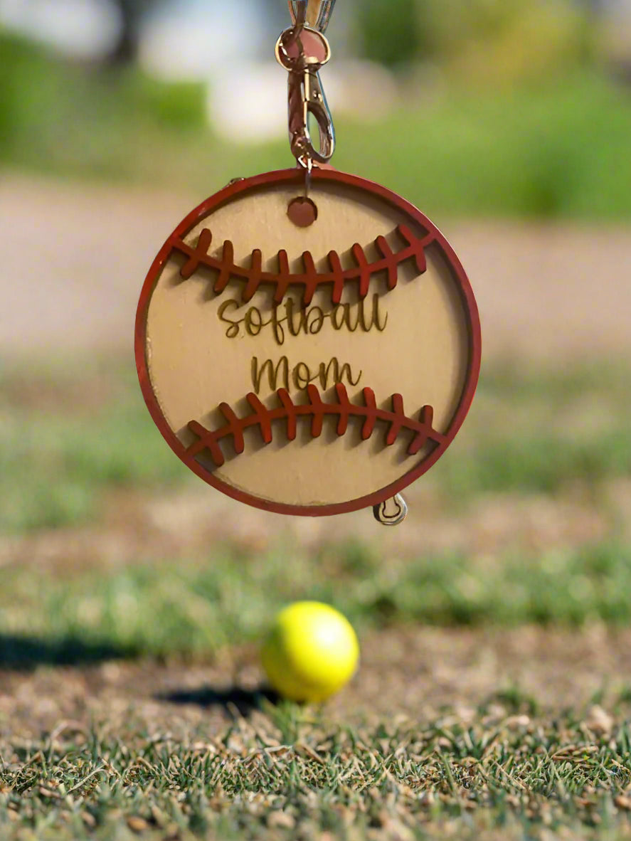 Baseball Mom/ Softball Mom Key Chains
