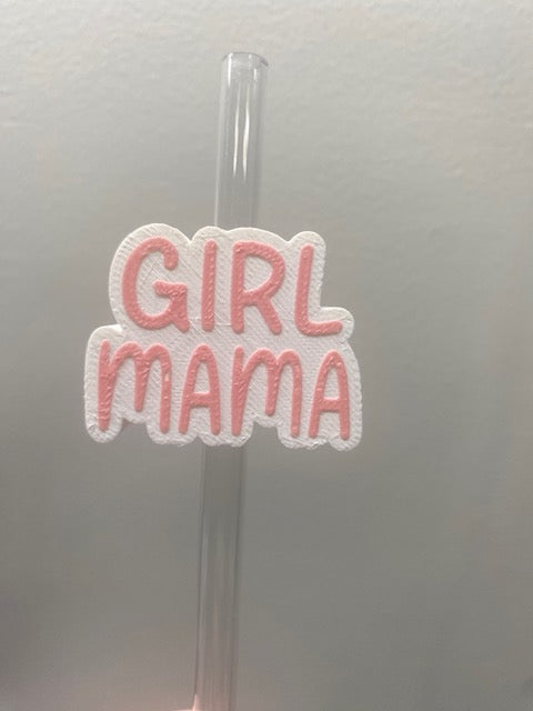 Girl Mama Straw Topper