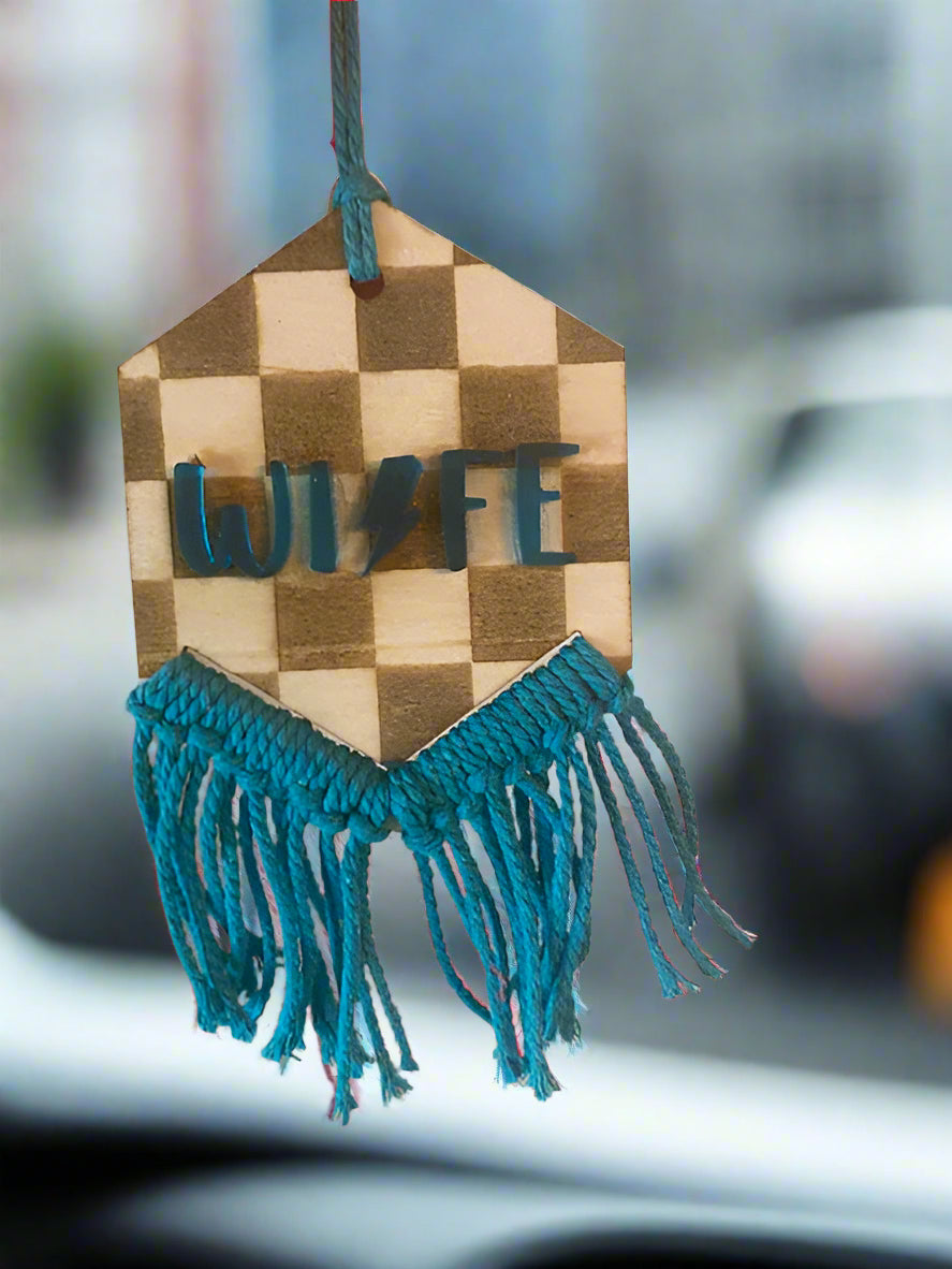Checkered Car Charm