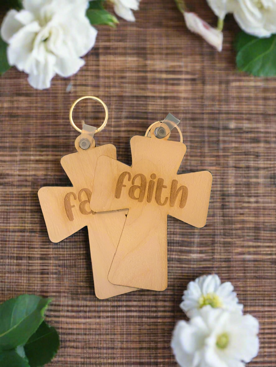 Faith Cross Keychain