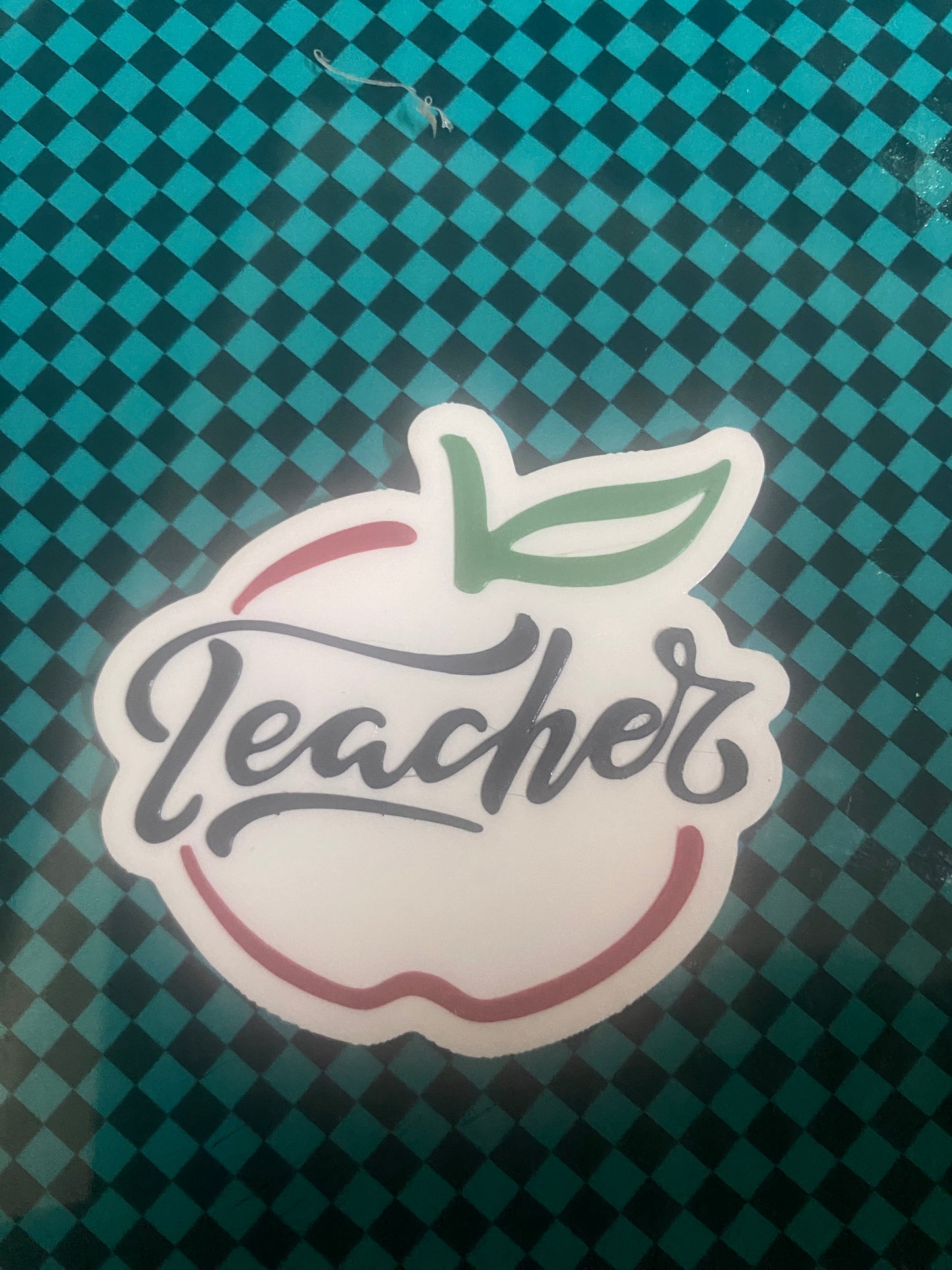 Teacher Apple 3D Printed Badge Topper