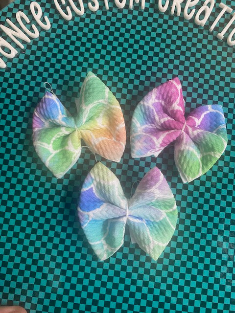 Mermaid Print Freshie Bow