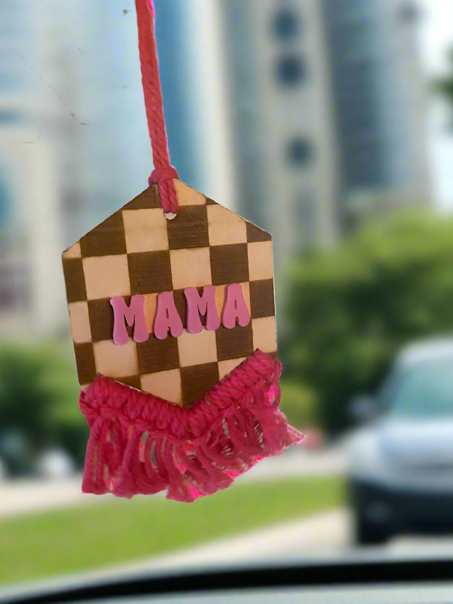 Checkered Car Charm
