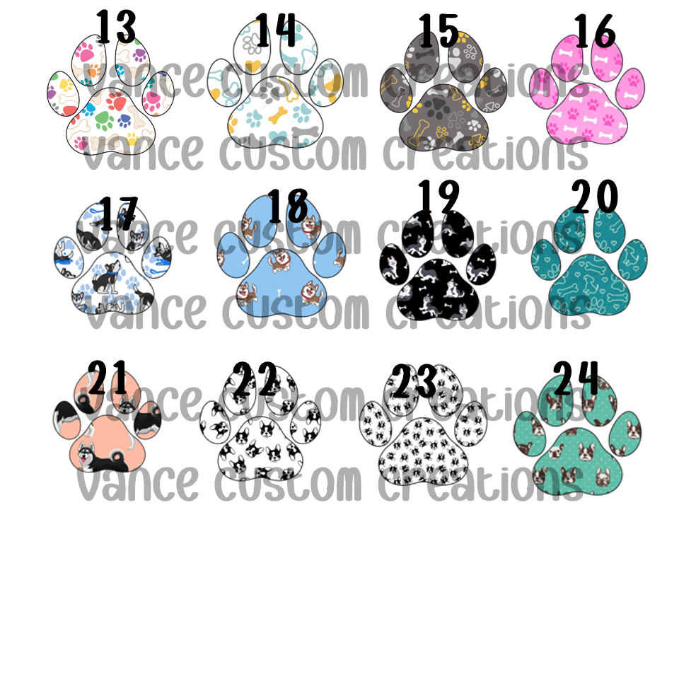 Paw Print Cardstock