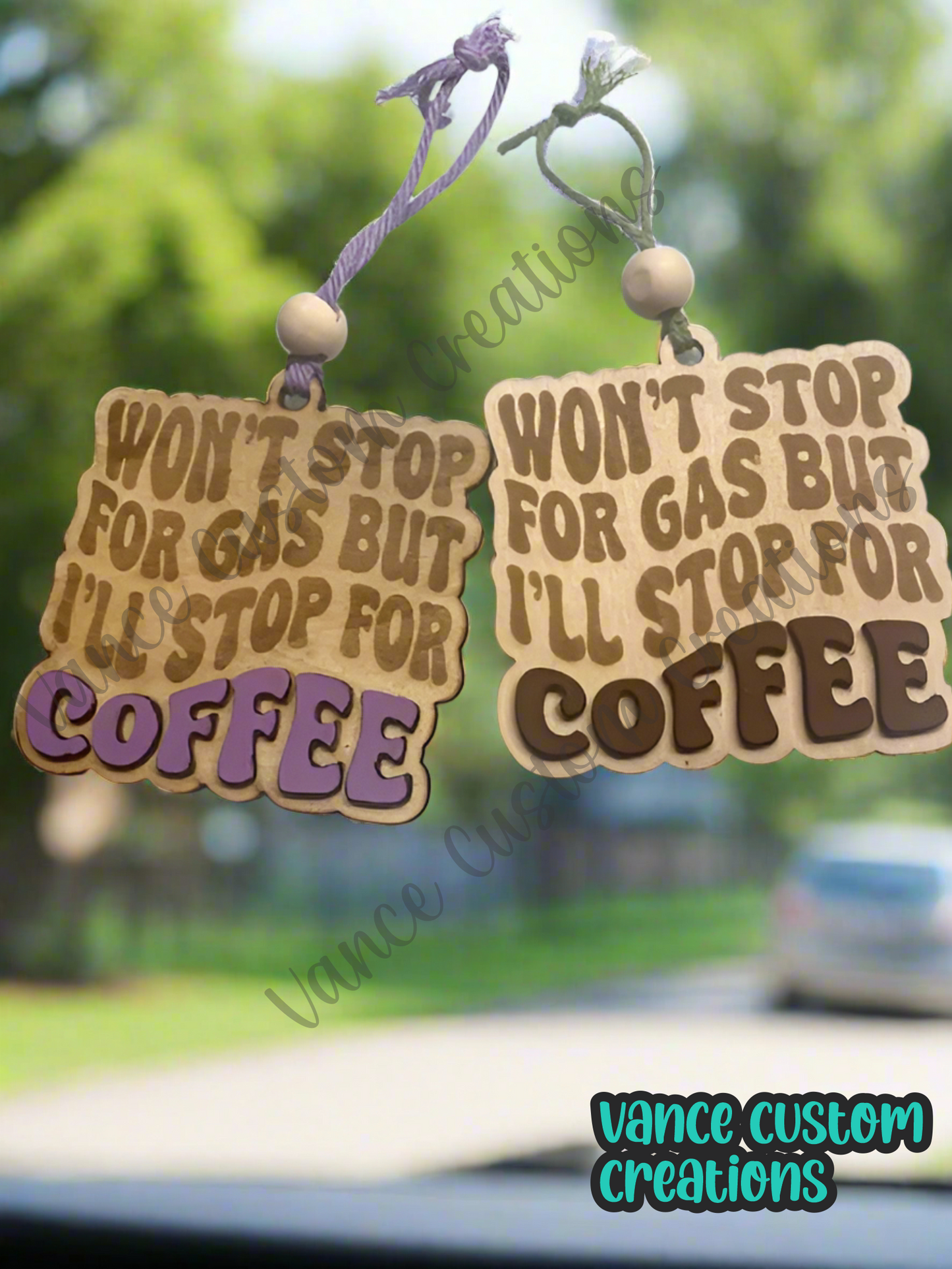 Won't Stop For Gas Car Charm