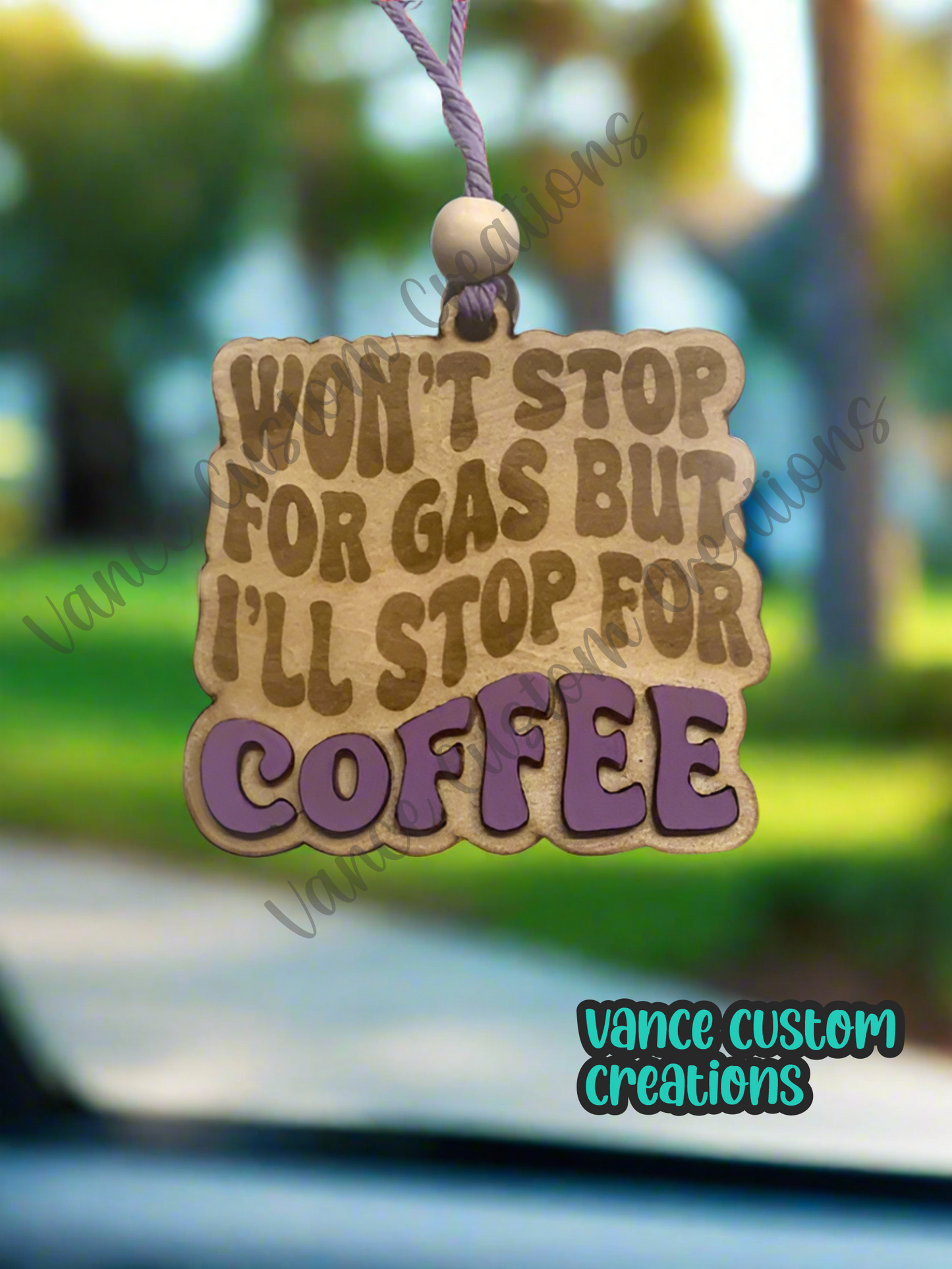 Won't Stop For Gas Car Charm
