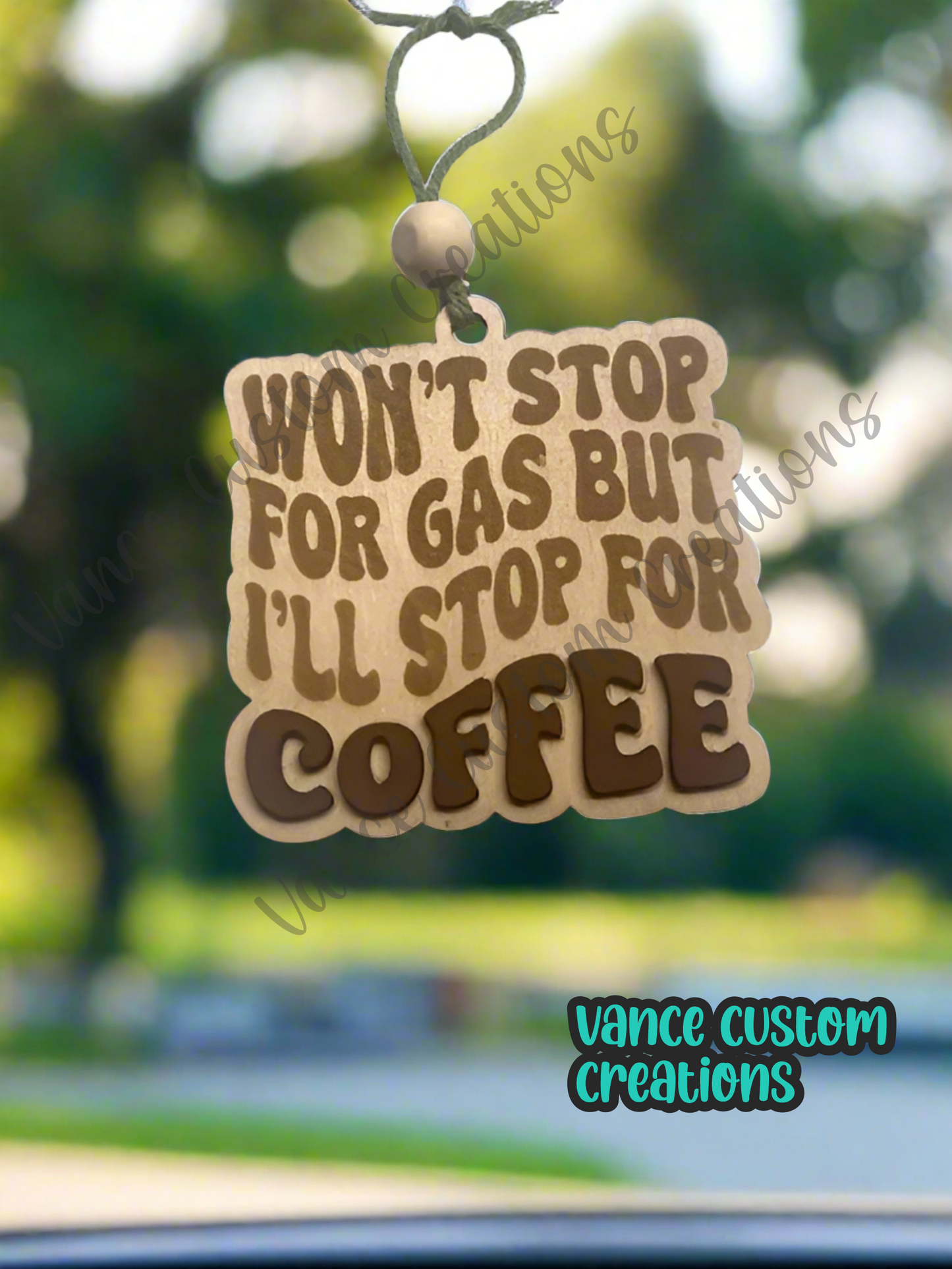 Won't Stop For Gas Car Charm