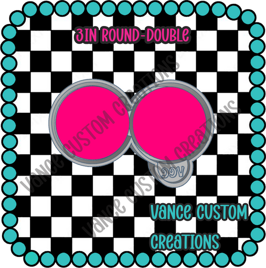 3in Round Double Freshie Mold