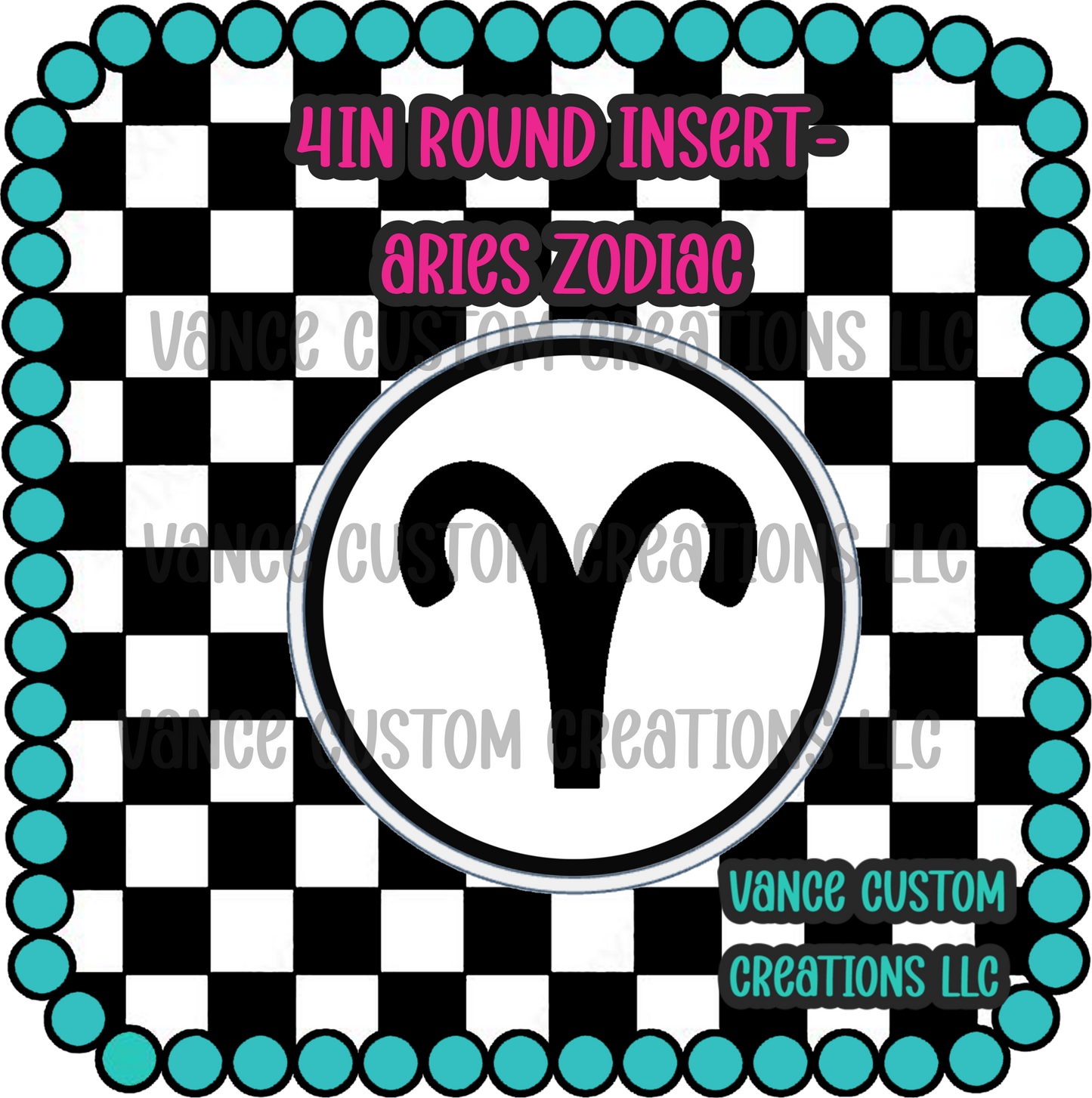 4in Round Zodiac Insert Set