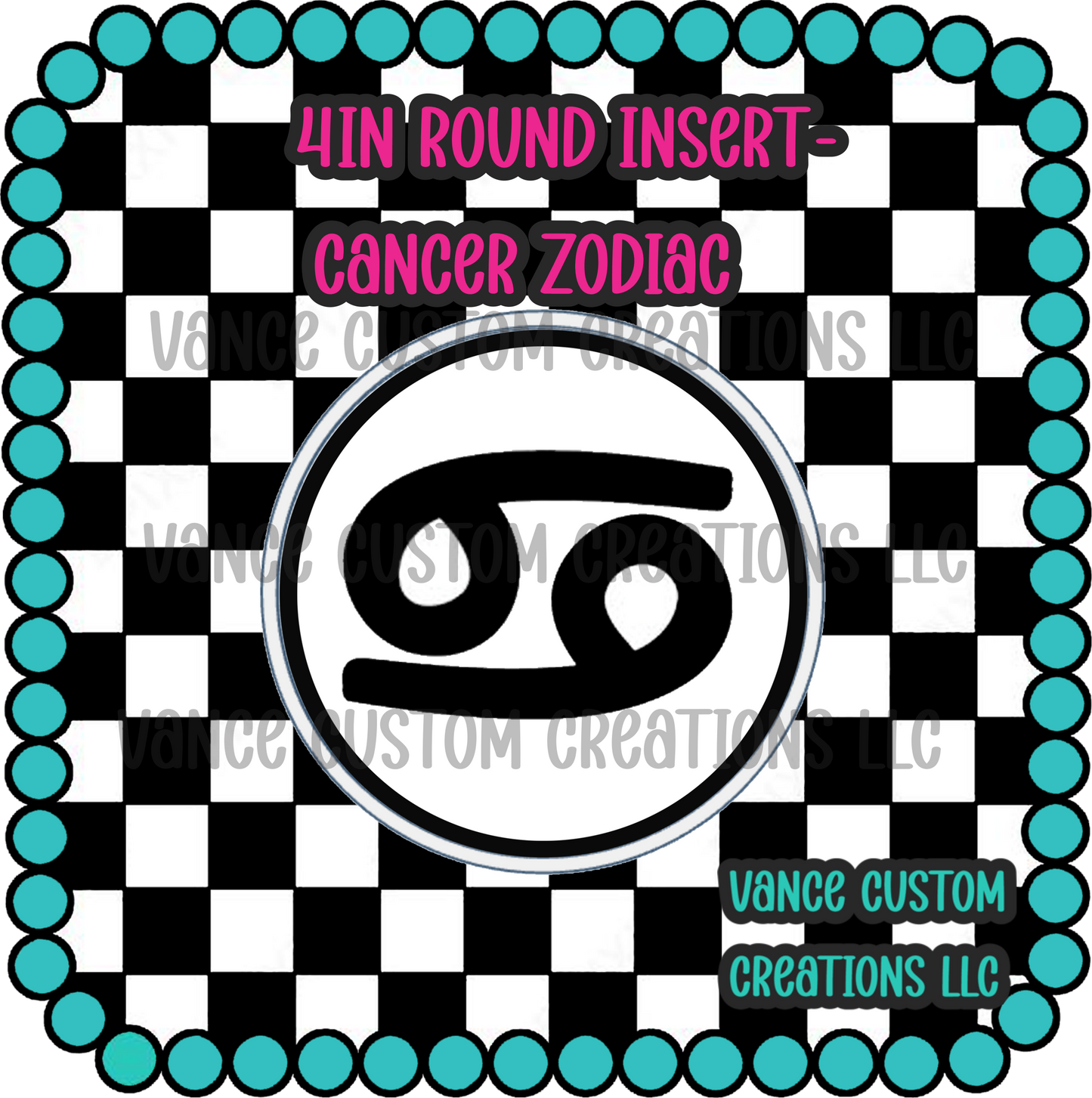 4in Round Zodiac Insert Set