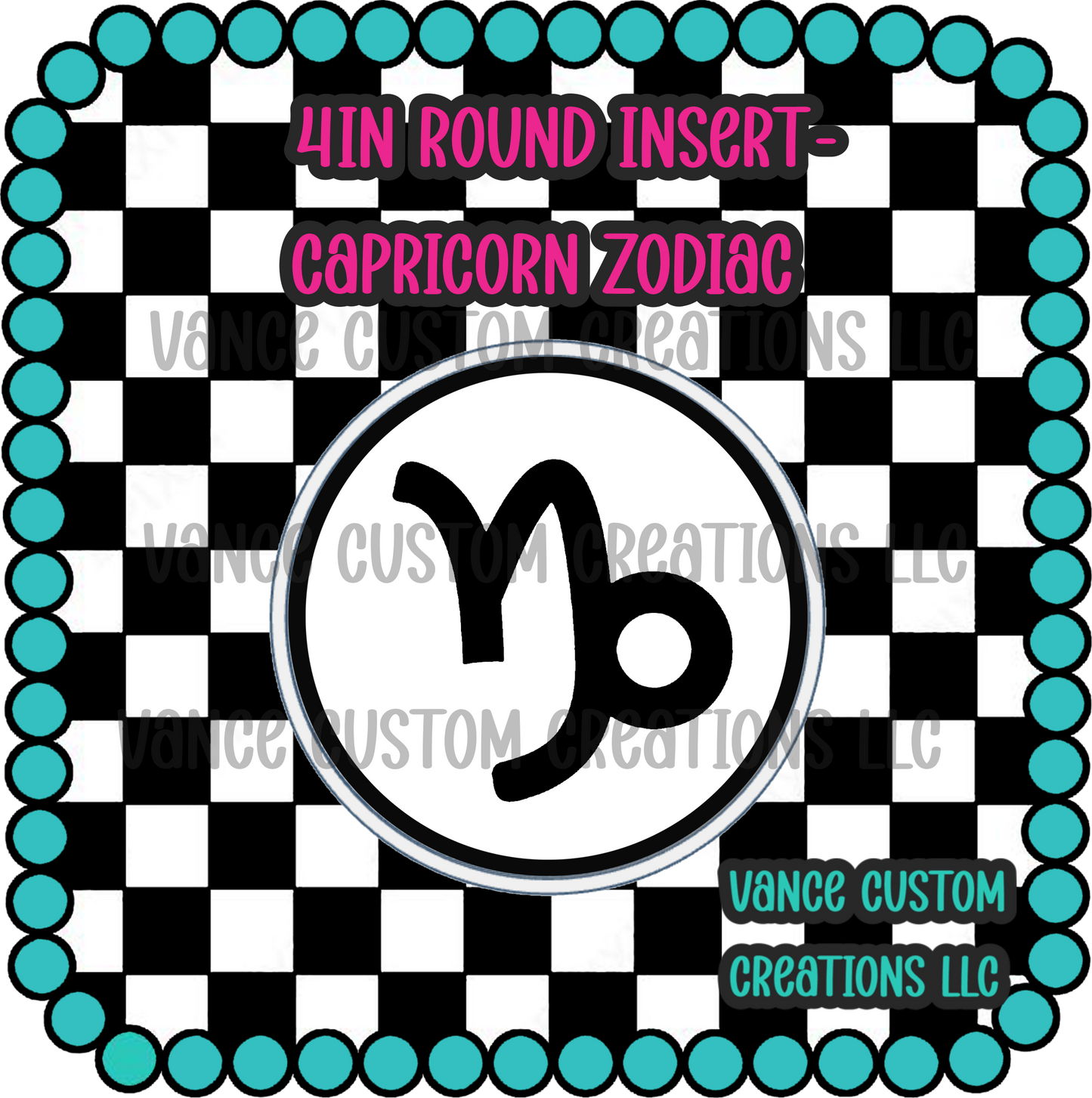 4in Round Zodiac Insert Set
