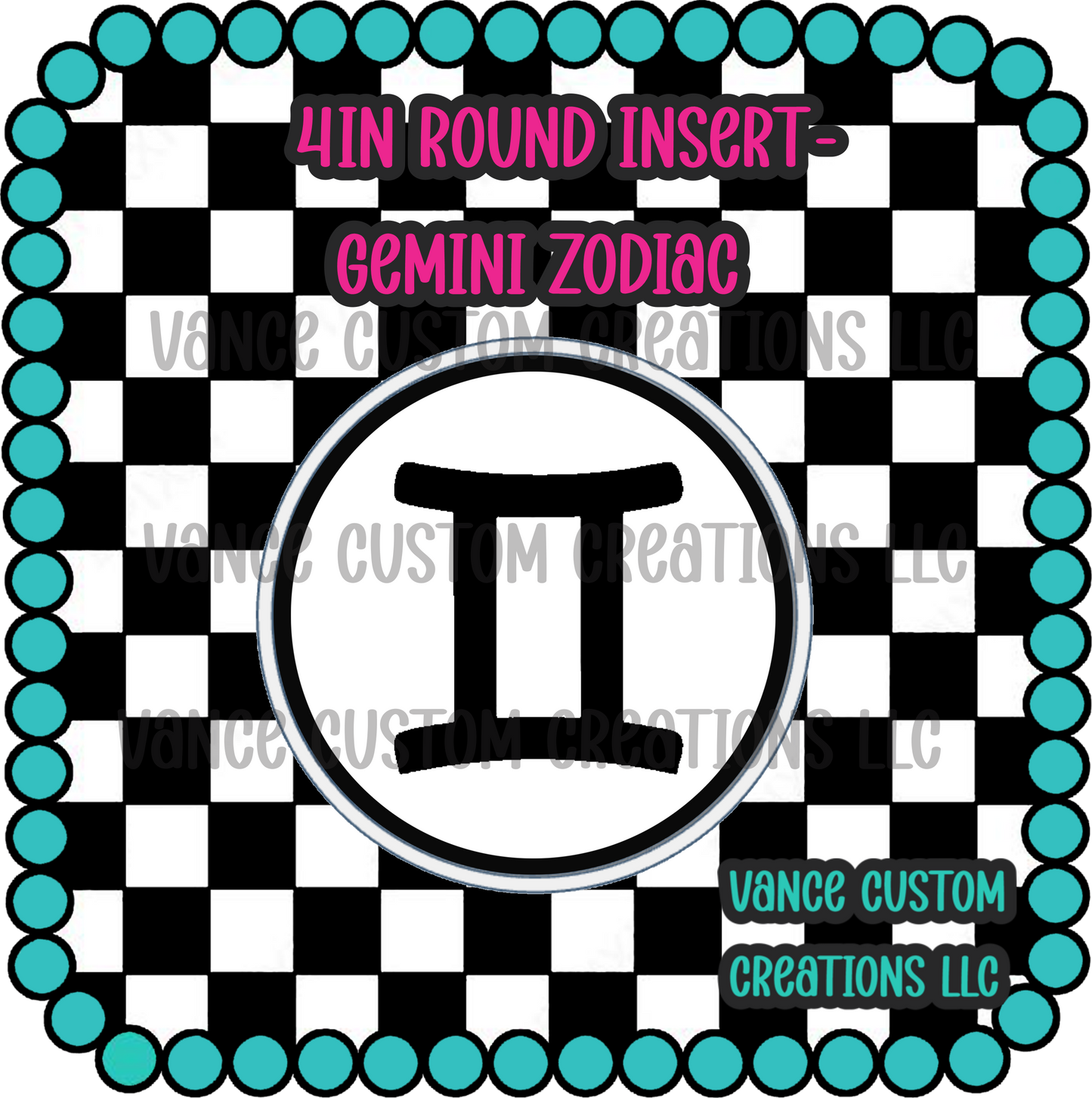4in Round Zodiac Insert Set