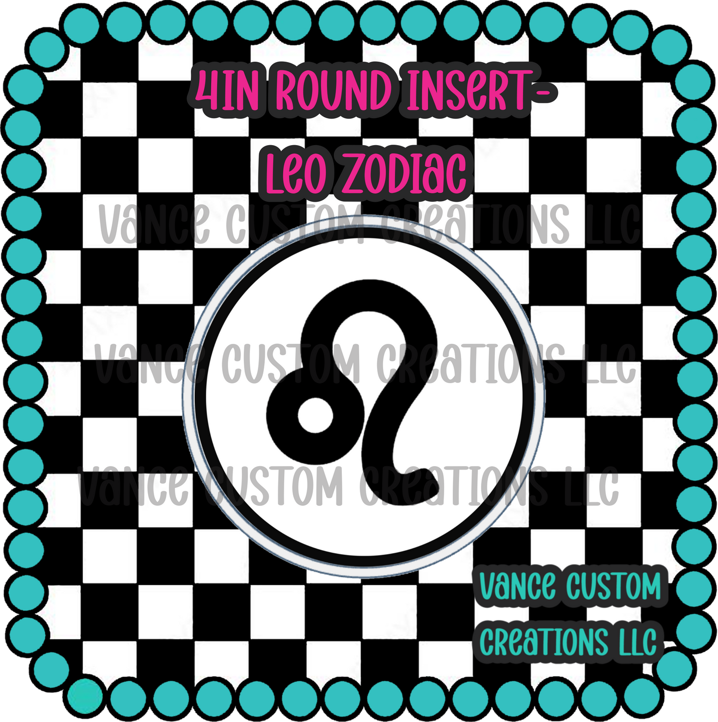 4in Round Zodiac Insert Set