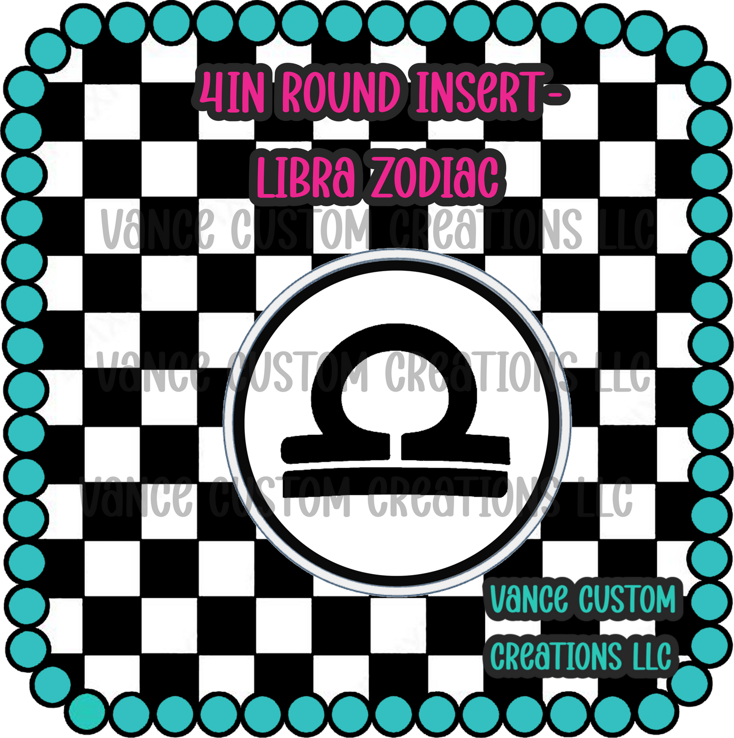 4in Round Zodiac Insert Set