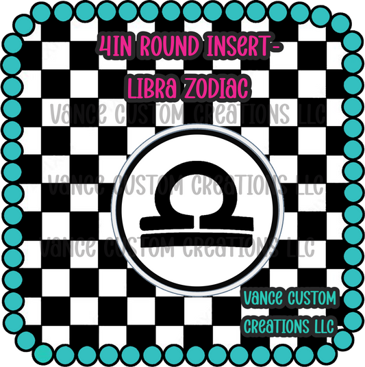 4in Round Zodiac Insert Set