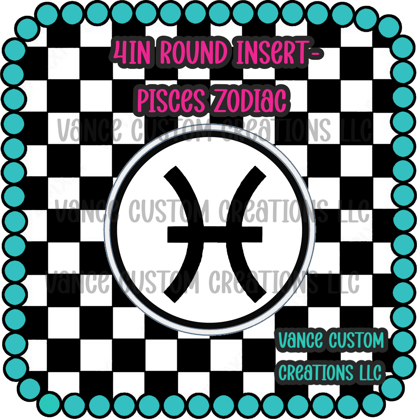 4in Round Zodiac Insert Set