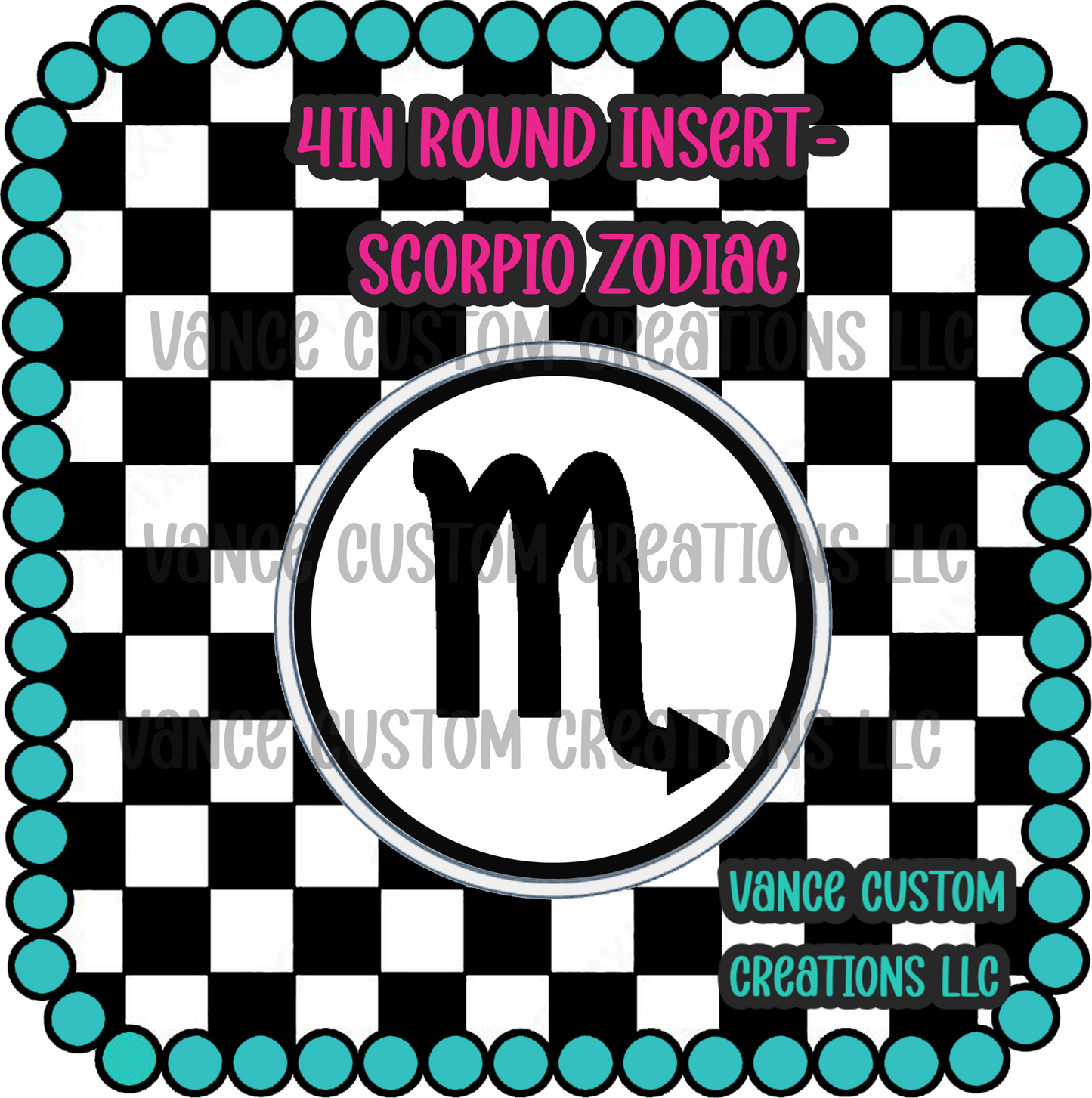 4in Round Zodiac Insert Set