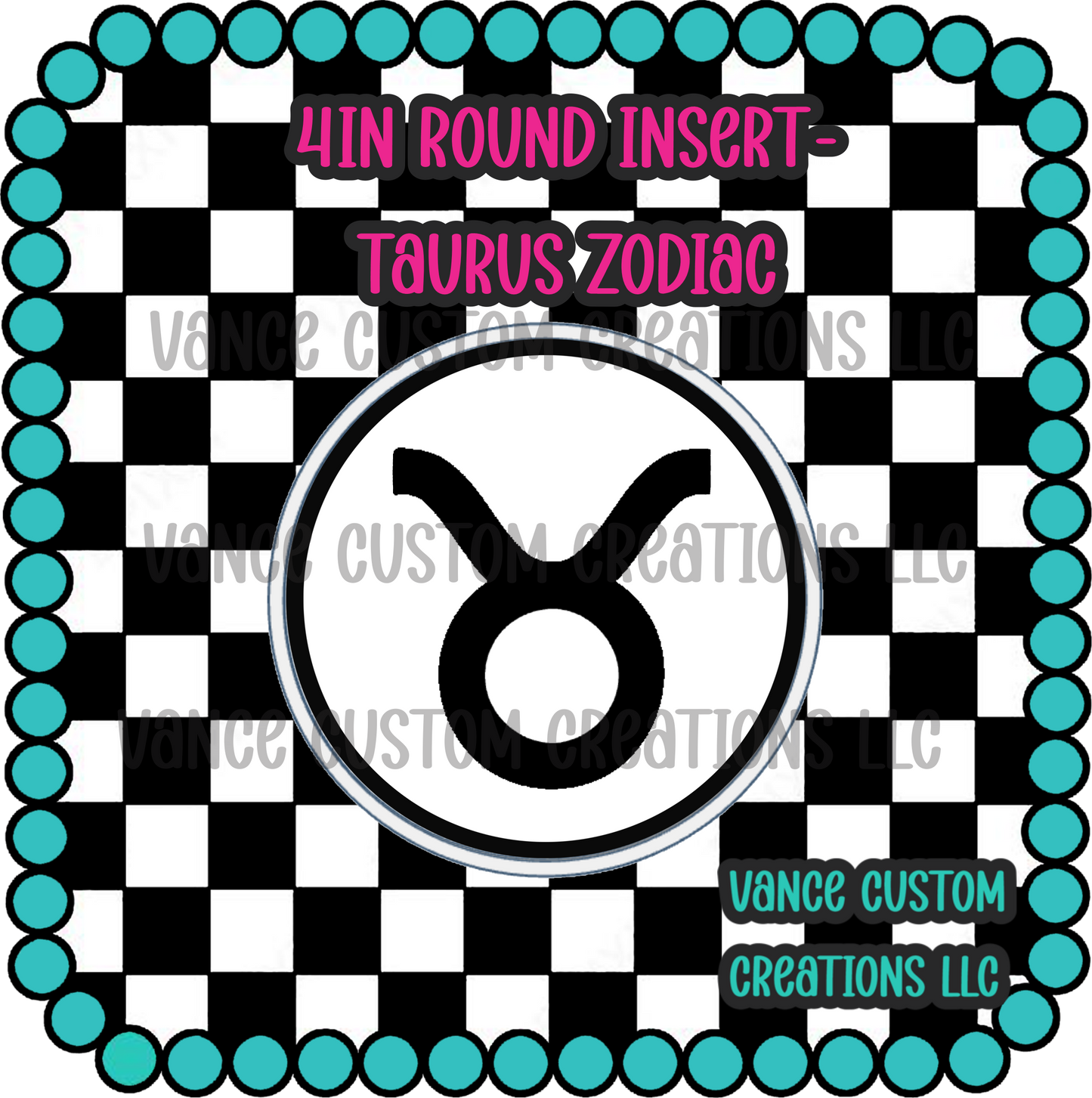 4in Round Zodiac Insert Set