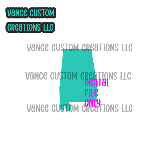 Alabama Cardstock Mold SVG