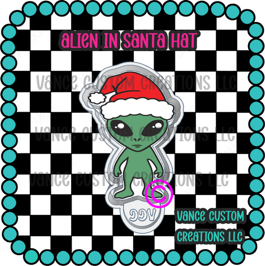 Alien in Santa Hat Freshie Mold